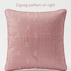 Light Pink Chikankari Cushion Cover 16x16 inches | First Blush | Tissue Silk
