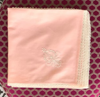 Peach Chikankari Table Napkin Square in set of 2/4/6 - 18x18 Inch