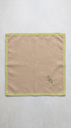 Beige Chikankari Table Napkin Square in set of 2/4/6 - 18x18 Inch