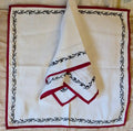 White Linen Chikankari Placemat Square 14x14 inches