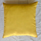 Yellow Chikankari Hand Embroidered Cushion Cover 18x18 inches