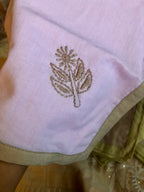 Lavender Chikankari Table Napkin Square in set of 2/4/6 - 18x18 Inch