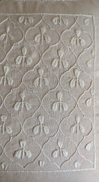 Biege Cotton Chikankari Cushion Cover- 18x18 inches