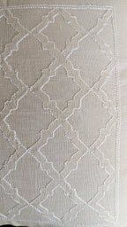 Bright Ecru Cotton Chikankari Cushion Cover- 18x18 inches