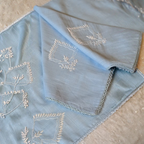 Light Blue Chikankari Table Napkin Square in set of 2/4/6 - 18x18 Inch